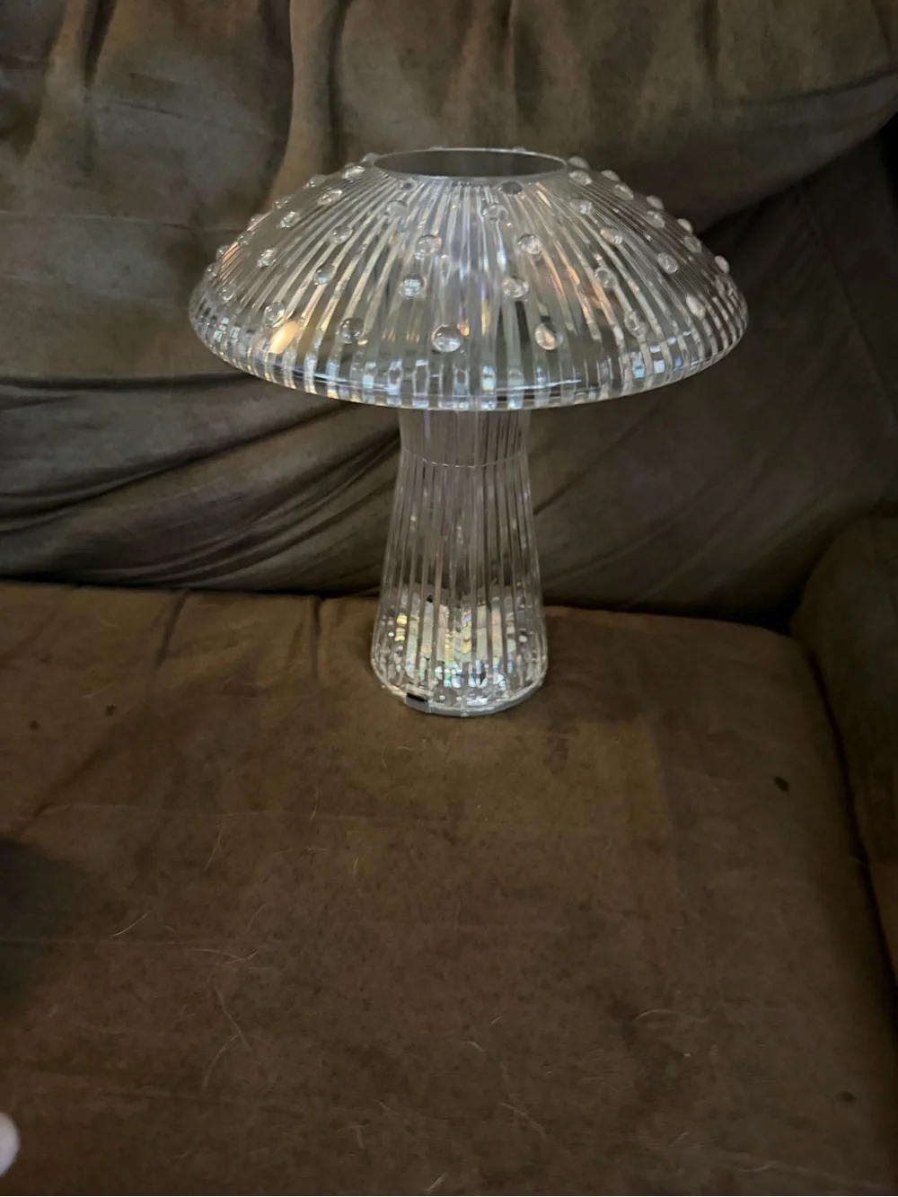Clear Mushroom touch Accent Lamp
